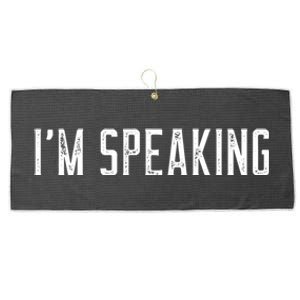 IM Speaking 2020 Vice President Debate Funny Gift Large Microfiber Waffle Golf Towel