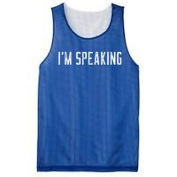 IM Speaking 2020 Vice President Debate Funny Gift Mesh Reversible Basketball Jersey Tank