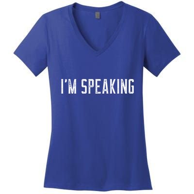 IM Speaking 2020 Vice President Debate Funny Gift Women's V-Neck T-Shirt