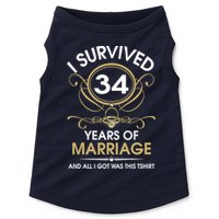 I Survived 34 Years Of Marriage 34th Wedding Anniversary Doggie Tank