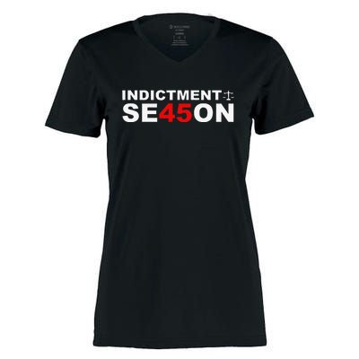 Indictment Season 45 Women's Momentum V-Neck T-Shirt