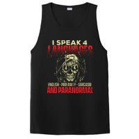 I Speak 4 Languages Ghost Hunting Paranormal Researcher PosiCharge Competitor Tank