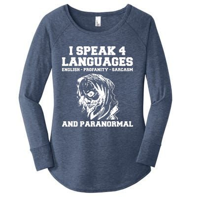 I Speak 4 Languages Paranormal Ghost Hunting Women's Perfect Tri Tunic Long Sleeve Shirt