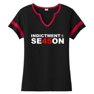 Indictment Season 45 Ladies Halftime Notch Neck Tee