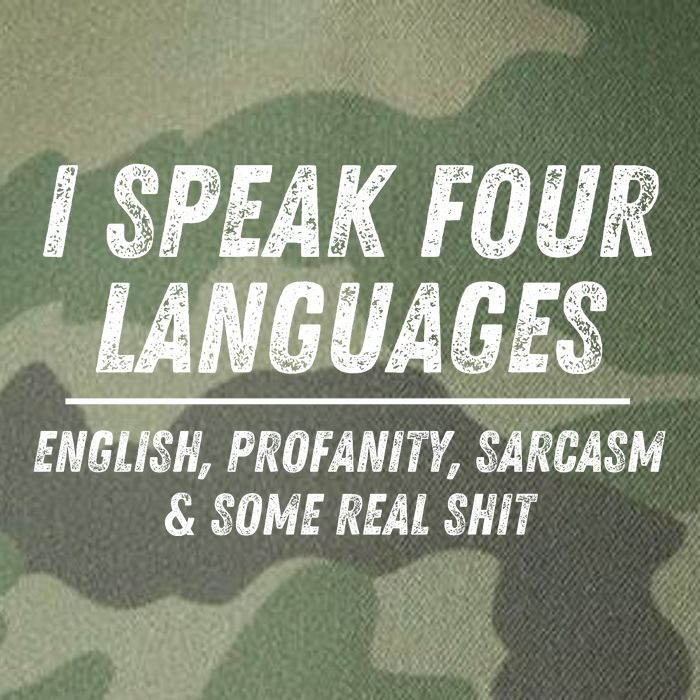 I Speak 4 Languages: English Profanity Sarcasm & Real Shit Legacy Tie Dye Trucker Hat
