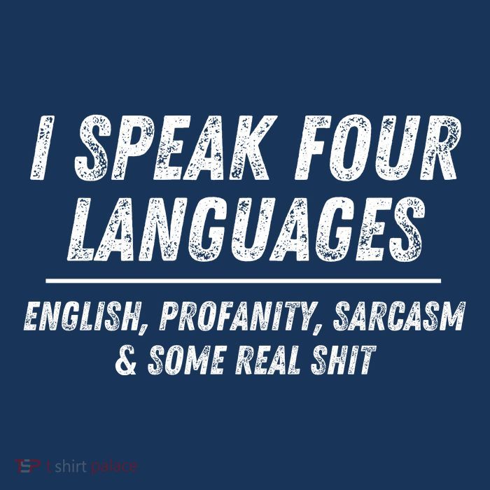 I Speak 4 Languages: English Profanity Sarcasm & Real Shit Tie Dye Hoodie