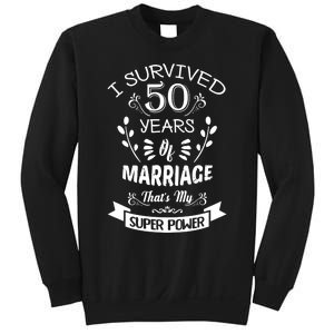 I Survived 50 Years Of Marriage Wedding Gift - Husband Wife Sweatshirt