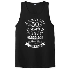 I Survived 50 Years Of Marriage Wedding Gift - Husband Wife PosiCharge Competitor Tank