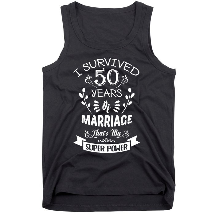 I Survived 50 Years Of Marriage Wedding Gift - Husband Wife Tank Top