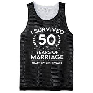 I Survived 50 Years Of Marriage Mesh Reversible Basketball Jersey Tank