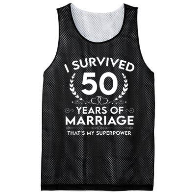 I Survived 50 Years Of Marriage Mesh Reversible Basketball Jersey Tank