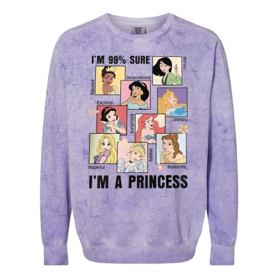 I'm Sure 99% I'm A Princess Princess Group Box Cute For Lover Gift Idea Colorblast Crewneck Sweatshirt