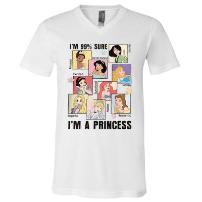 I'm Sure 99% I'm A Princess Princess Group Box Cute For Lover Gift Idea V-Neck T-Shirt