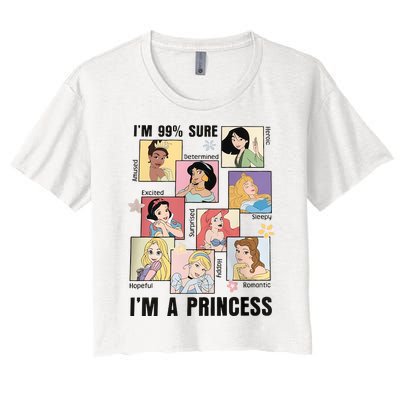 I'm Sure 99% I'm A Princess Princess Group Box Cute For Lover Gift Idea Women's Crop Top Tee