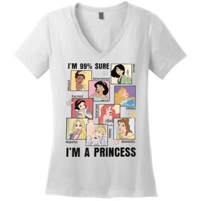 I'm Sure 99% I'm A Princess Princess Group Box Cute For Lover Gift Idea Women's V-Neck T-Shirt