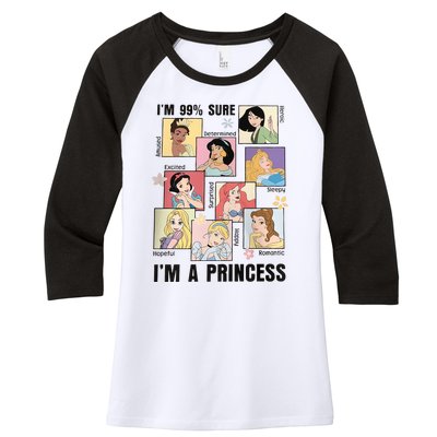 I'm Sure 99% I'm A Princess Princess Group Box Cute For Lover Gift Idea Women's Tri-Blend 3/4-Sleeve Raglan Shirt