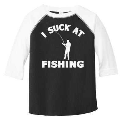 I Suck At Fishing Funny Fishermen Meme Fisher Lover Toddler Fine Jersey T-Shirt