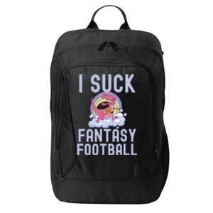 I SUCK AT FANTASY FOOTBALL TREX RAINBOW LOSER City Backpack