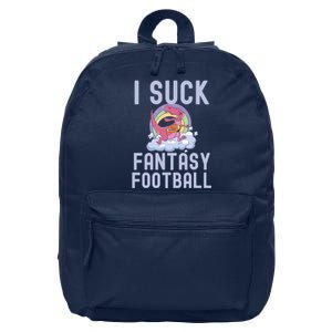 I SUCK AT FANTASY FOOTBALL TREX RAINBOW LOSER 16 in Basic Backpack