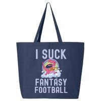 I SUCK AT FANTASY FOOTBALL TREX RAINBOW LOSER 25L Jumbo Tote