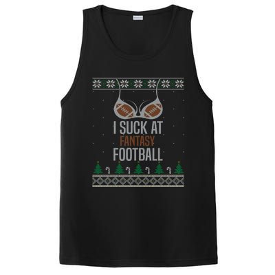 I Suck At Fantasy Football Losers Ugly Christmas Sweater Cute Gift PosiCharge Competitor Tank