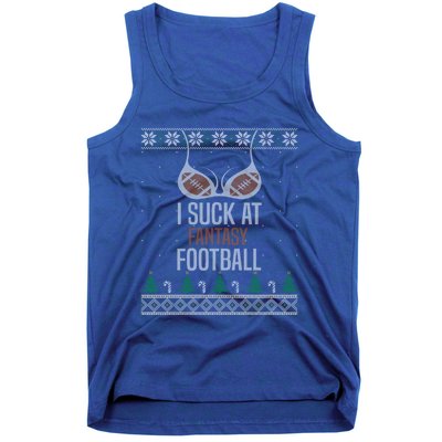 I Suck At Fantasy Football Losers Ugly Christmas Sweater Cute Gift Tank Top