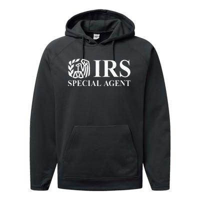 Irs Special Agent Halloween Costume Performance Fleece Hoodie