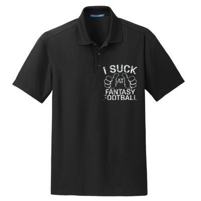 I Suck At Fantasy Football Dry Zone Grid Polo