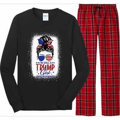 IM Still A Trump Girl I Make No Apologies Trump 2024 Long Sleeve Pajama Set