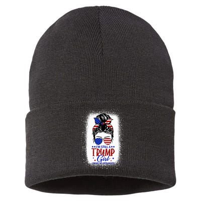 IM Still A Trump Girl I Make No Apologies Trump 2024 Sustainable Knit Beanie