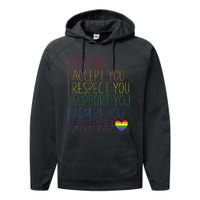 I See Accept Respect Support Admire Love You Lgbtq Performance Fleece Hoodie