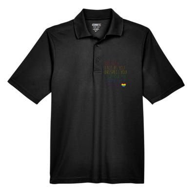 I See Accept Respect Support Admire Love You Lgbtq Men's Origin Performance Pique Polo