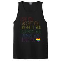 I See Accept Respect Support Admire Love You Lgbtq PosiCharge Competitor Tank