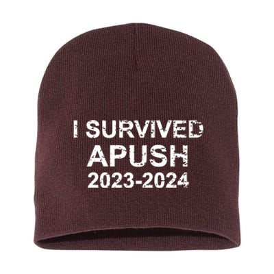 I Survived Apush 20232024 For Students Teachers Funny Short Acrylic Beanie