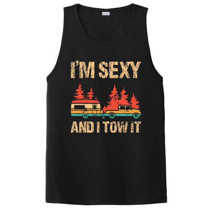 IM Sexy And I Tow It Bigfoot Camp Trees Hike Hiking Camping PosiCharge Competitor Tank