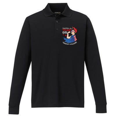 IM Still A Trump Girl I Make No Apologies Performance Long Sleeve Polo