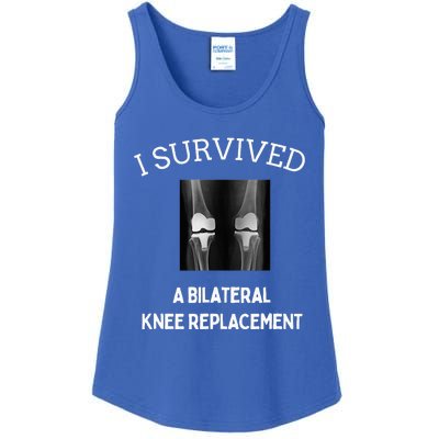 I Survived A Bilateral Knee Replacement Ladies Essential Tank