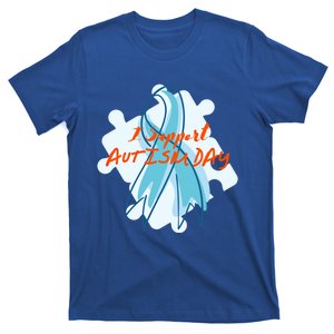 I Support Autism Awareness Day World Autism Awareness Day Cute Gift T-Shirt