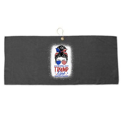 IM Still A Trump Girl I Make No Apologies Trump 2024 Large Microfiber Waffle Golf Towel