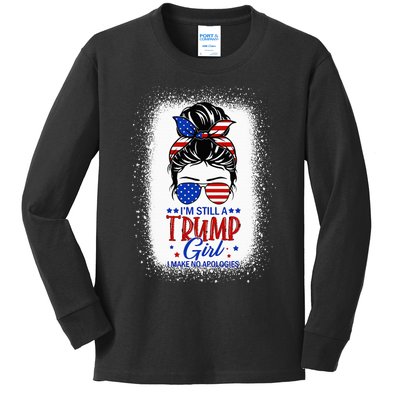 IM Still A Trump Girl I Make No Apologies Trump 2024 Kids Long Sleeve Shirt