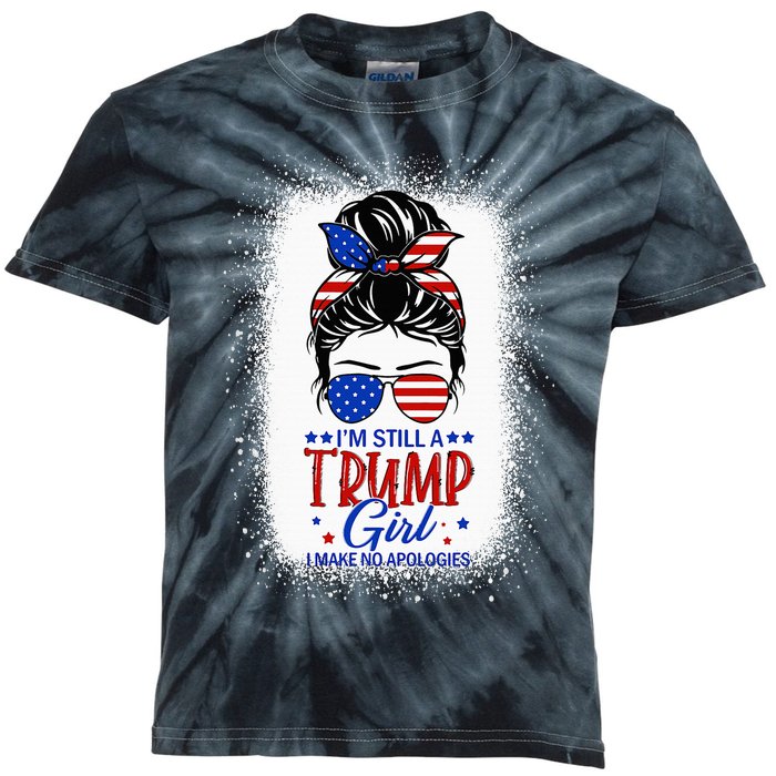 IM Still A Trump Girl I Make No Apologies Trump 2024 Kids Tie-Dye T-Shirt