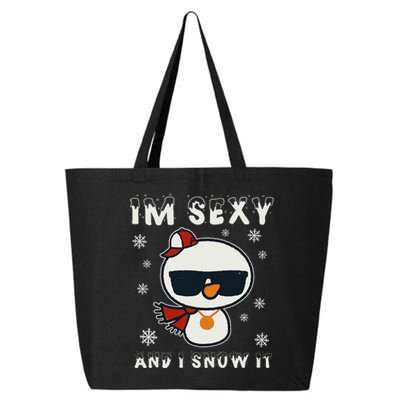 Im Sexy And I Snow It Retro Funny Snowman 25L Jumbo Tote