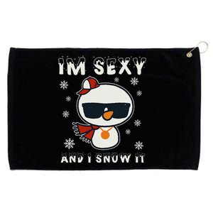 Im Sexy And I Snow It Retro Funny Snowman Grommeted Golf Towel