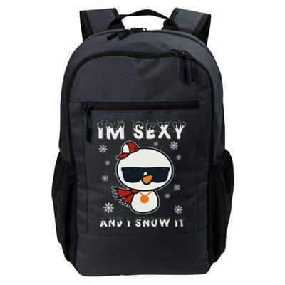 Im Sexy And I Snow It Retro Funny Snowman Daily Commute Backpack