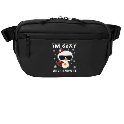 Im Sexy And I Snow It Retro Funny Snowman Crossbody Pack