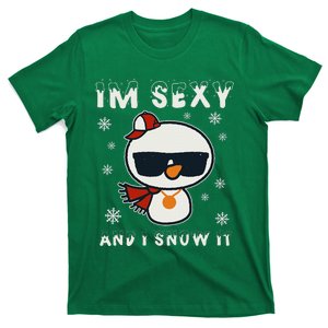 Im Sexy And I Snow It Retro Funny Snowman T-Shirt