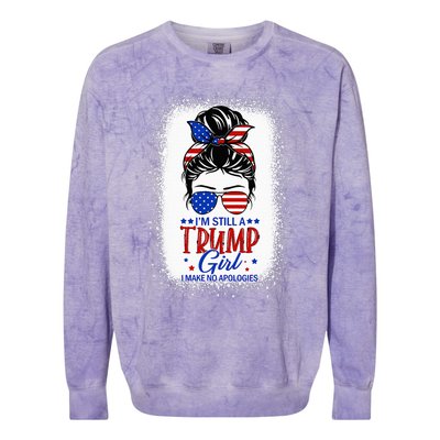 IM Still A Trump Girl I Make No Apologies Trump 2024 Wo Colorblast Crewneck Sweatshirt