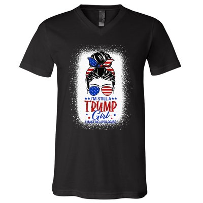 IM Still A Trump Girl I Make No Apologies Trump 2024 Wo V-Neck T-Shirt