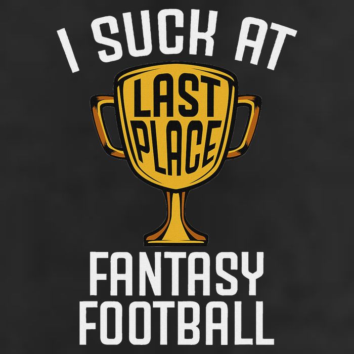 I Suck At Fantasy Football Last Place Loser Trophy Adult Drive Performance Visor