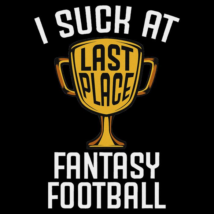 I Suck At Fantasy Football Last Place Loser Trophy Drawstring Bag